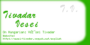 tivadar vesei business card